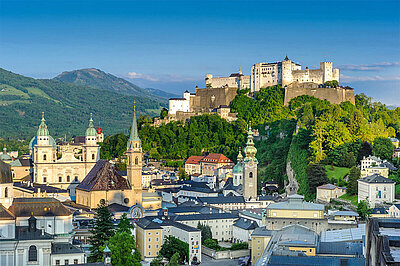  Blick auf die Festung Hohensalzburg und die Salzburger Altstadt, ©Tourismus Salzburg, Foto: Breitegger Günter
